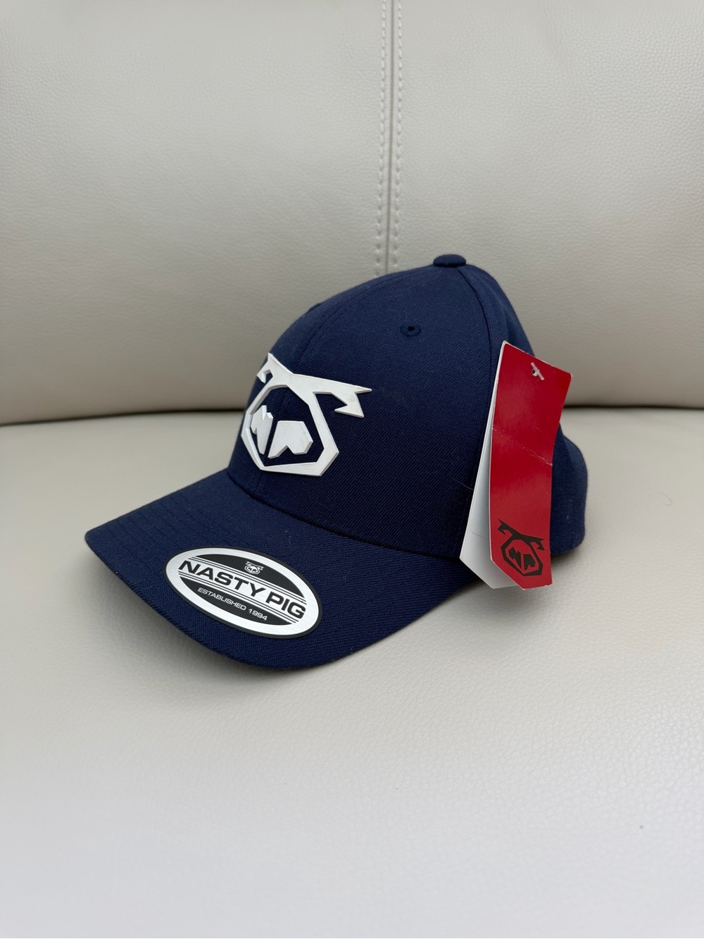 Nasty Pig Navy Blue and White Logo Cap - Picture 2 of 6